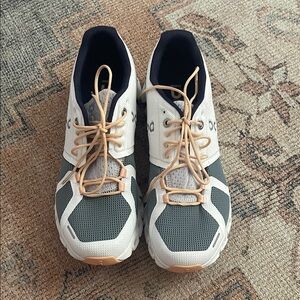 On Running White and Gray Sneakers